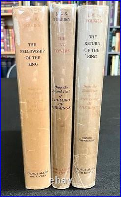 1955-57 LORD Of The RINGS TRILOGY 1st Ed Set 4 5 2 By J R R TOLKIEN + JACKETS 1955-57 LORD Of The RINGS TRILOGY 1st Ed Set 4 5 2 By J R R TOLKIEN + JACKETS