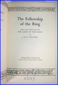 1955 Lord of The Rings JRR Tolkien 1st Ed 4th 2nd 1st Imp Fine Leather Binding