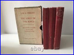 1959 /60 Lord Of The Rings 3vol JRR Tolkien Slipcase Book Set W Maps 8/5/7 Press