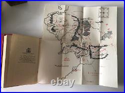 1959 /60 Lord Of The Rings 3vol JRR Tolkien Slipcase Book Set W Maps 8/5/7 Press