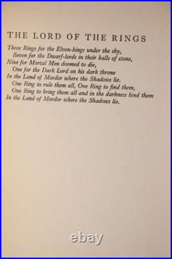 1961 Lord of the Rings Two Towers Return of the King J. R. R. Tolkien 1st Edition