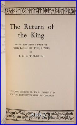 1961 Lord of the Rings Two Towers Return of the King J. R. R. Tolkien 1st Edition