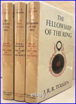 1962-63 J. R. R. Tolkien LORD OF THE RINGS TRILOGY First Editions 12th/10th/10th