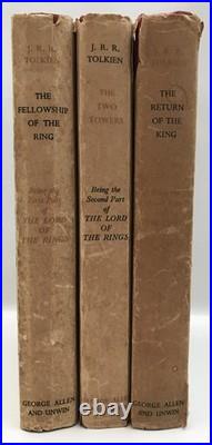 1963-65 FIRST EDITION J. R. R. Tolkien LORD OF THE RINGS TRILOGY Maps 14th/10th