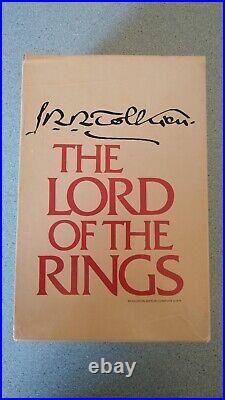 1965 2nd Edition JRR Tolkien The Lord of the Rings Trilogy Box Set Houghton withDJ