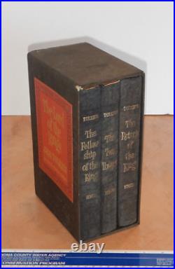 1965 LORD OF THE RINGS J. R. R TOLKIEN BOX SET withMAPS HOUGHTON MIFFLIN 2ND ED