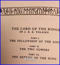 1965 LORD OF THE RINGS J. R. R TOLKIEN BOX SET withMAPS HOUGHTON MIFFLIN 2ND ED