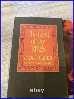 1965 Lord Of The Rings J. R. R Tolkien Box Set withMaps Houghton Mifflin 2ND ED