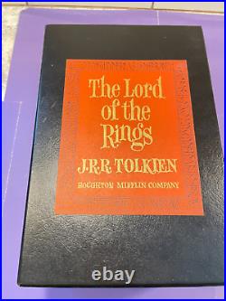 1965 Lord Of The Rings JRR Tolkien Box Set w Maps Houghton Mifflin 2nd Ed CLEAN