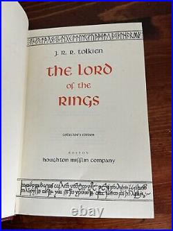 1965 Lord of the Rings, JRR Tolkien, Leather, Collector's HMCO Edition, with Map