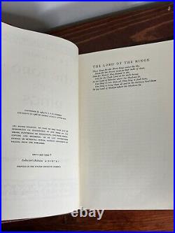 1965 Lord of the Rings, JRR Tolkien, Leather, Collector's HMCO Edition, with Map