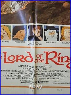 1970s Lord Of The Rings Movie Poster JRR Tolkien Style B