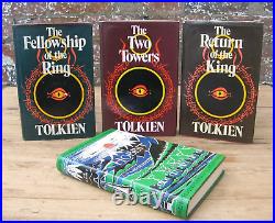 1974 Lord of The Rings Trilogy / The Hobbit J R R Tolkien hardback maps