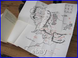 1974 Lord of The Rings Trilogy / The Hobbit J R R Tolkien hardback maps