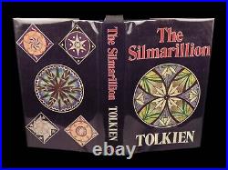 1977 Lord of the Rings 1st JRR Tolkien Silmarillion Middle Earth + MAP DJ