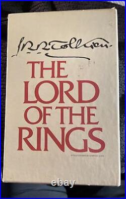 1978 Lord of the Rings Book Set Slipcase 2nd Edition Houghton Mifflin With MAPS