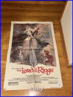 1978 Lord of the Rings Original One Sheet Poster JRR Tolkien Ralph Bakshi 27x41