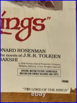1978 Lord of the Rings Original One Sheet Poster JRR Tolkien Ralph Bakshi 27x41