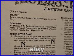 1979 LotR LORD OF THE RINGS Adventure Game Milton Bradley TOLKIEN Complete HTF