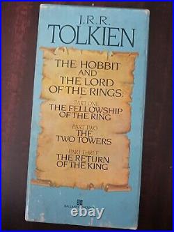 1986 J. R. R. Tolkien The Hobbit And The Lord Of The Rings Book Set Of 4 In Box