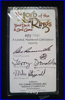 1997 Tolkien Lord of the Rings Limited Gold Edition Signed Tarot Cards Sealed