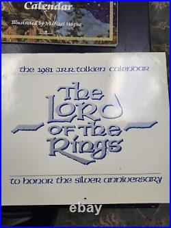 20 Lord Of The Rings, JRR Tolkien Calendar Lot. Various Years From 1974-2023