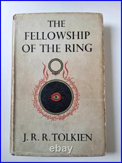 3 First Edition 1955 Tolkien books Lord of the Rings series, Dust Jackets, Maps