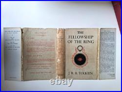 3 First Edition 1955 Tolkien books Lord of the Rings series, Dust Jackets, Maps