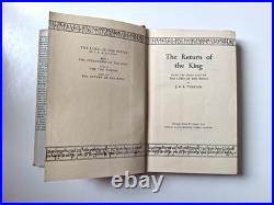 3 First Edition 1955 Tolkien books Lord of the Rings series, Dust Jackets, Maps