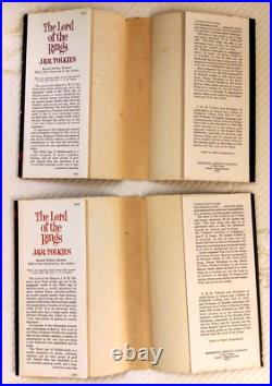 3 Set J. R. R. TOLKIEN 1967 1st Printing 2nd Edition LORD OF THE RINGS Return King