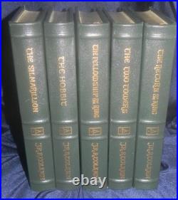 5 Vol Tolkien Easton Press Lord of the Rings, Silmarillion, The Hobbit VG+