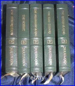 5 Vol Tolkien Easton Press Lord of the Rings, Silmarillion, The Hobbit VG+
