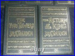 5 Vol Tolkien Easton Press Lord of the Rings, Silmarillion, The Hobbit VG+