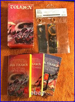 68 J. R. R. TOLKIEN Lord Of The Rings 3 PB Box Set fellowship +2 ring bookmarks