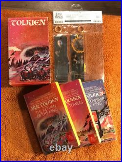 68 J. R. R. TOLKIEN Lord Of The Rings 3 PB Box Set fellowship +2 ring bookmarks