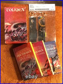 68 J. R. R. TOLKIEN Lord Of The Rings 3 PB Box Set fellowship +2 ring bookmarks