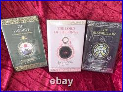 Deluxe 3 Book Set THE HOBBIT LORD OF THE RINGS AND THE SILMARILLION NEW SEALED