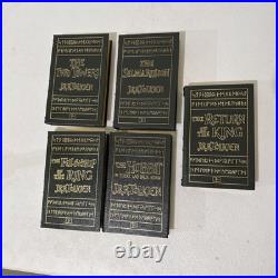 EASTON PRESS 5-VOL SET LORD OF THE RINGS HOBBIT SILMARILLION By TOLKEIN With Maps