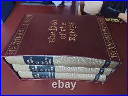 FOLIO SOCIETY LORD OF THE RINGS TRILOGY 1997 NEW BINDING JRR TOLKIEN Superb Cond