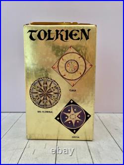 Gold Foil Book Set JRR Tolkien 1975 Hobbit Lord Of The Rings 4 PB Books