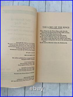 Gold Foil Book Set JRR Tolkien 1975 Hobbit Lord Of The Rings 4 PB Books