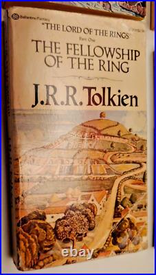 Gold Foil Box Book Set JRR Tolkien 1978 Hobbit Lord Of The Rings 4 PB Books