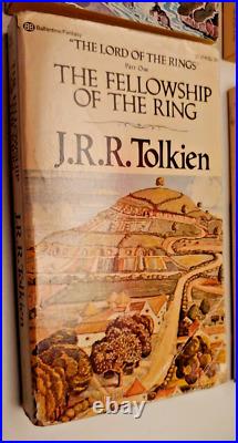 Gold Foil Box Book Set JRR Tolkien 1978 Hobbit Lord Of The Rings 4 PB Books