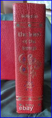 HMCO The Lord of the Rings Collector's Edition 1974 6th Printing Red Leather