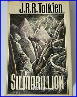 J. R. R. TOLKIEN 1977 THE SILMARILLION HC BOOK with MAP LORD OF THE RINGS LOTR JRR