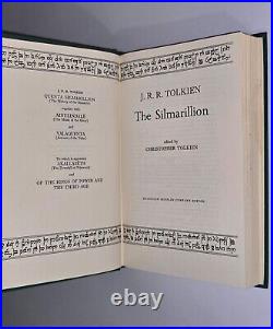 J. R. R. TOLKIEN 1977 THE SILMARILLION HC BOOK with MAP LORD OF THE RINGS LOTR JRR