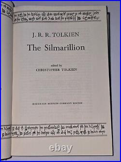 J. R. R. TOLKIEN 1977 THE SILMARILLION HC BOOK with MAP LORD OF THE RINGS LOTR JRR