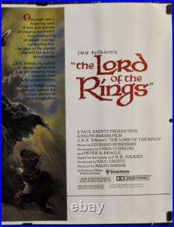 J. R. R. TOLKIEN'S Lord Of The Rings 1978 ORIGINAL 45X60 SUBWAY MOVIE POSTER