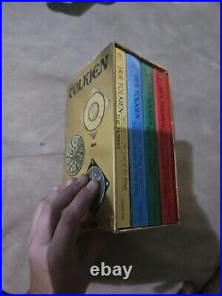 J. R. R. Tolkien Hobbit & Lord of the Rings Gold Box Set Ballantine 1982 4 Books