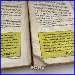 J. R. R. Tolkien LOTR Lord of the Rings box set Ballantine 3 paperbacks